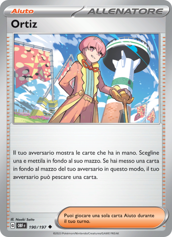 Ortiz 190/230 — Obsidian Flames (Italian Pokémon TCG card)