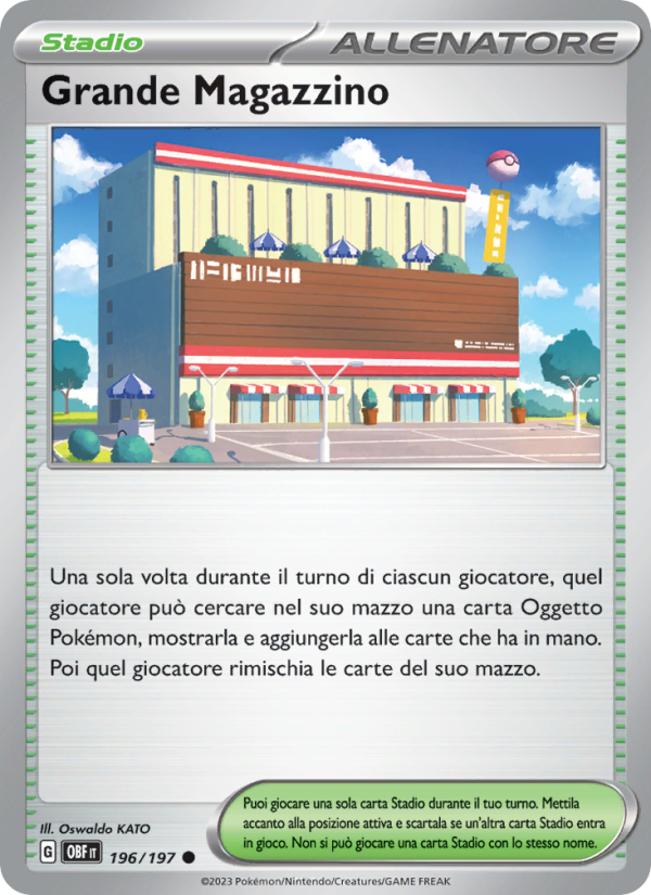 Grande Magazzino 196/230 — Obsidian Flames (Italian Pokémon TCG card)