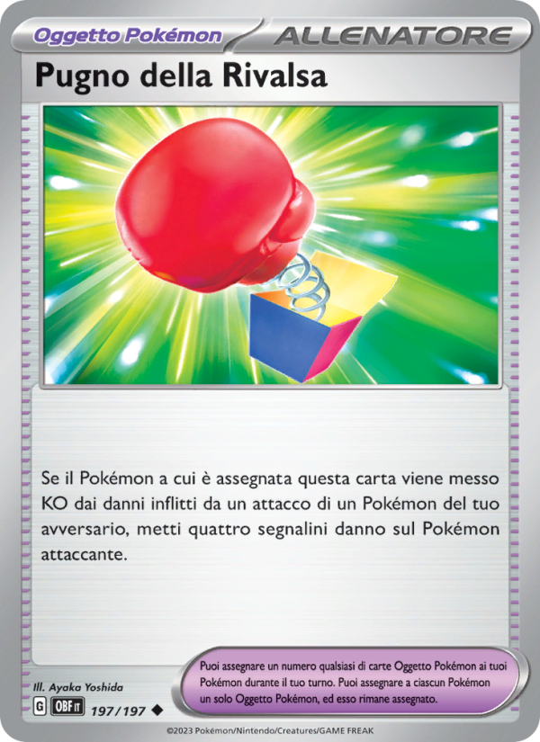 Pugno della Rivalsa 197/230 — Obsidian Flames (Italian Pokémon TCG card)