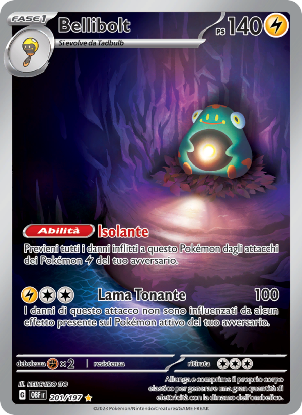 Bellibolt 201/230 — Obsidian Flames (Italian Pokémon TCG card)