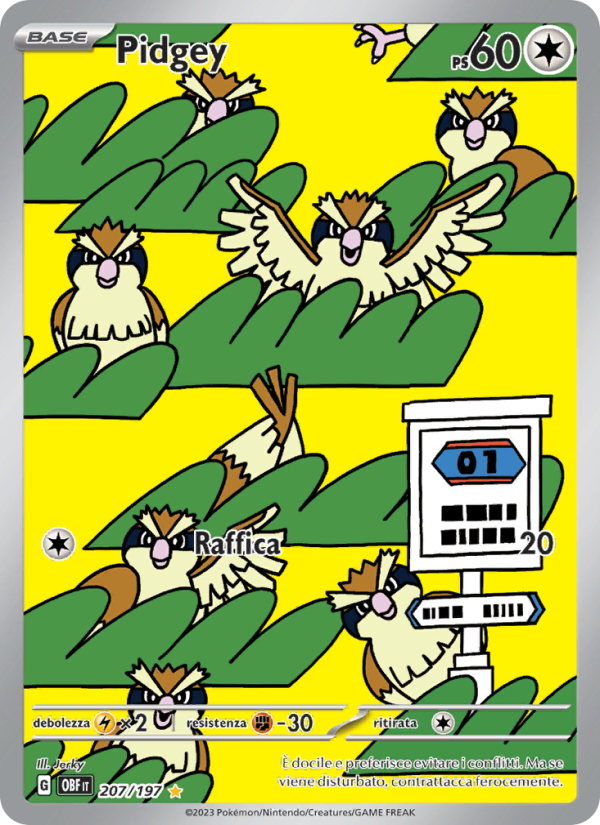 Pidgey 207/230 — Obsidian Flames (Italian Pokémon TCG card)