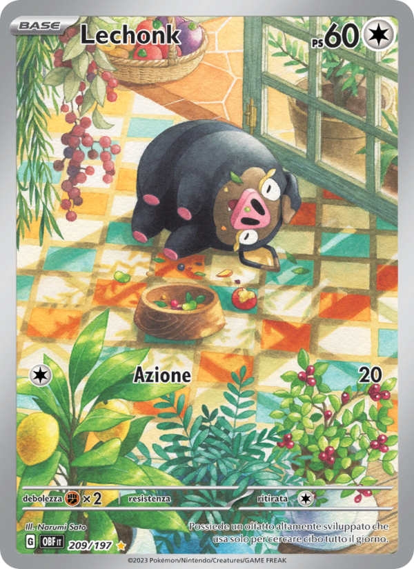 Lechonk 209/230 — Obsidian Flames (Italian Pokémon TCG card)