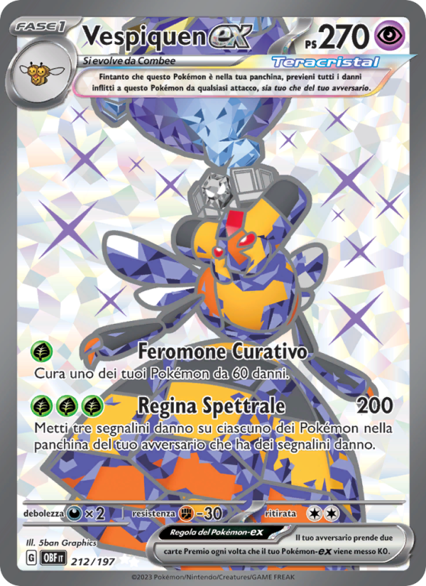 Vespiquen-ex 212/230 — Obsidian Flames (Italian Pokémon TCG card)