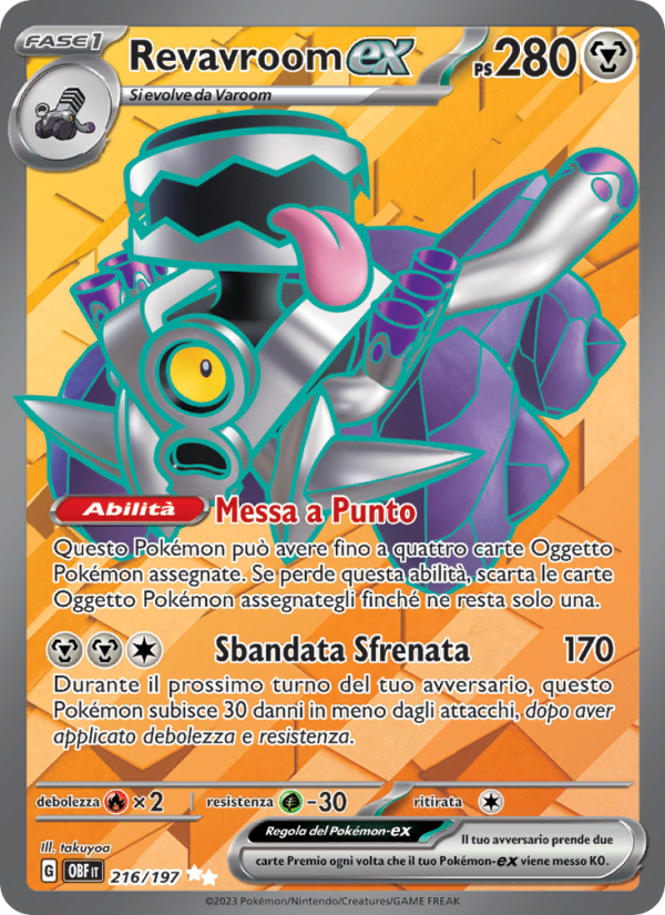Revavroom-ex 216/230 — Obsidian Flames (Italian Pokémon TCG card)
