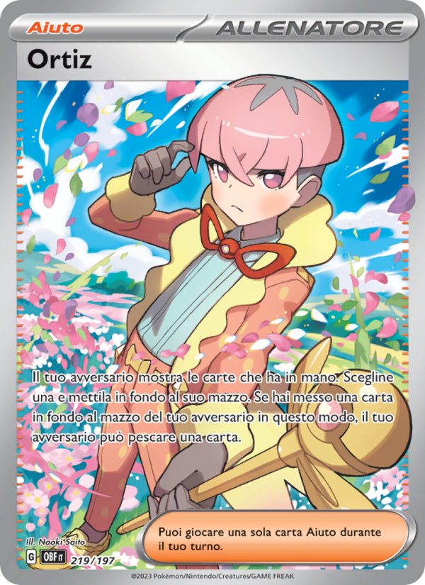 Ortiz 219/230 — Obsidian Flames (Italian Pokémon TCG card)