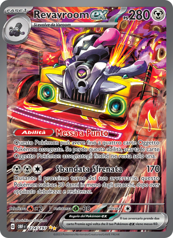 Revavroom-ex 224/230 — Obsidian Flames (Italian Pokémon TCG card)