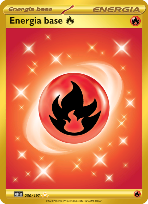 Energia base Fire 230/230 — Obsidian Flames (Italian Pokémon TCG card)