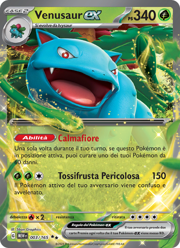 Venusaur-ex 003/207 — 151 (Italian Pokémon TCG card)