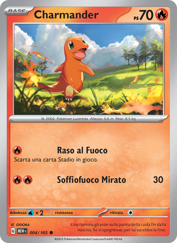 Charmander 004/207 — 151 (Italian Pokémon TCG card)