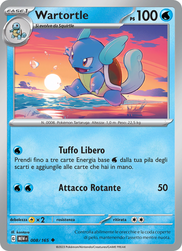 Wartortle 008/207 — 151 (Italian Pokémon TCG card)