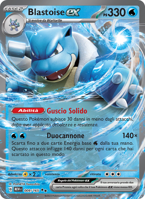 Blastoise-ex 009/207 — 151 (Italian Pokémon TCG card)