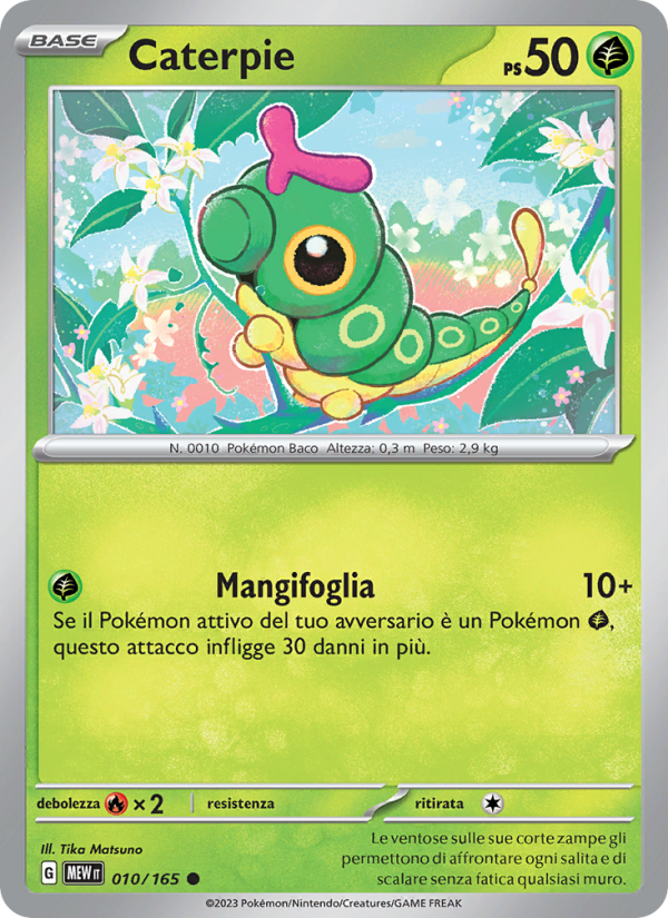 Caterpie 010/207 — 151 (Italian Pokémon TCG card)