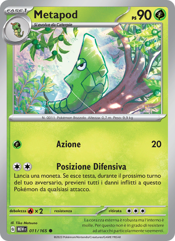 Metapod 011/207 — 151 (Italian Pokémon TCG card)