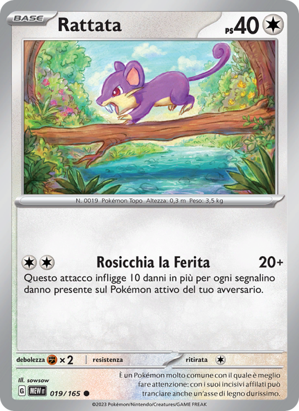 Rattata 019/207 — 151 (Italian Pokémon TCG card)