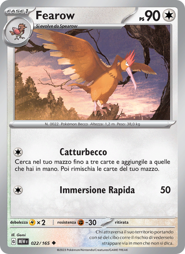 Fearow 022/207 — 151 (Italian Pokémon TCG card)
