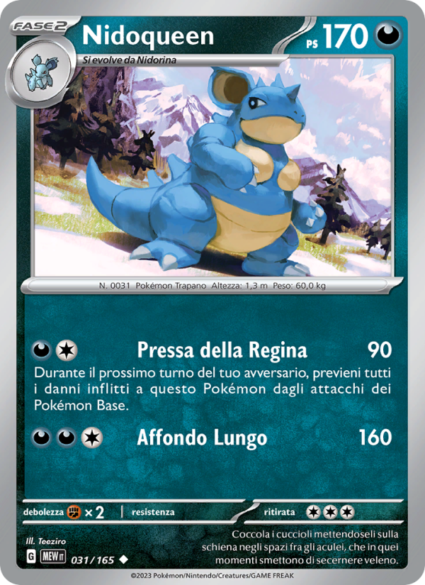 Nidoqueen 031/207 — 151 (Italian Pokémon TCG card)