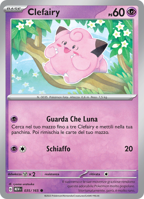 Clefairy 035/207 — 151 (Italian Pokémon TCG card)