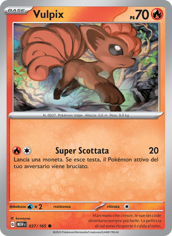 Vulpix 037/207 — 151 (Italian Pokémon TCG card)