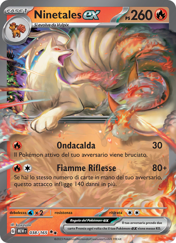 Ninetales-ex 038/207 — 151 (Italian Pokémon TCG card)