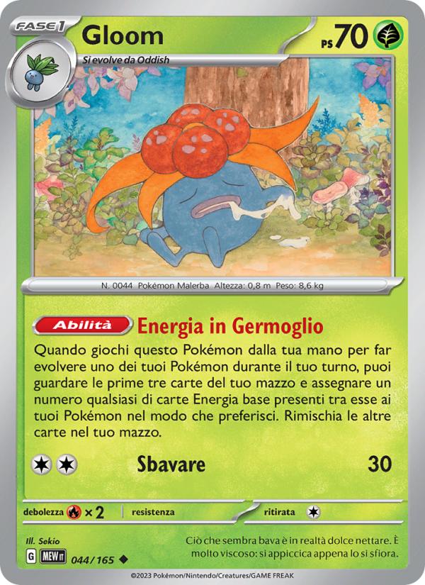Gloom 044/207 — 151 (Italian Pokémon TCG card)