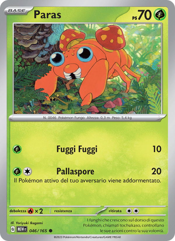 Paras 046/207 — 151 (Italian Pokémon TCG card)