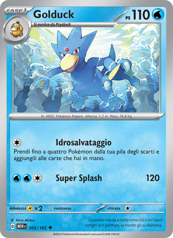 Golduck 055/207 — 151 (Italian Pokémon TCG card)