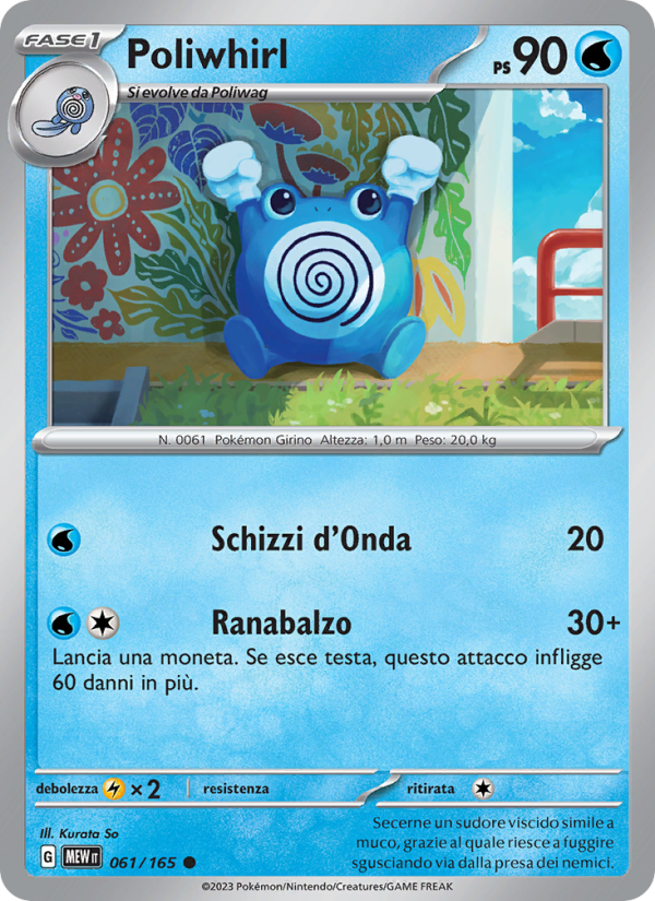 Poliwhirl 061/207 — 151 (Italian Pokémon TCG card)