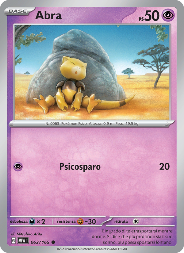 Abra 063/207 — 151 (Italian Pokémon TCG card)