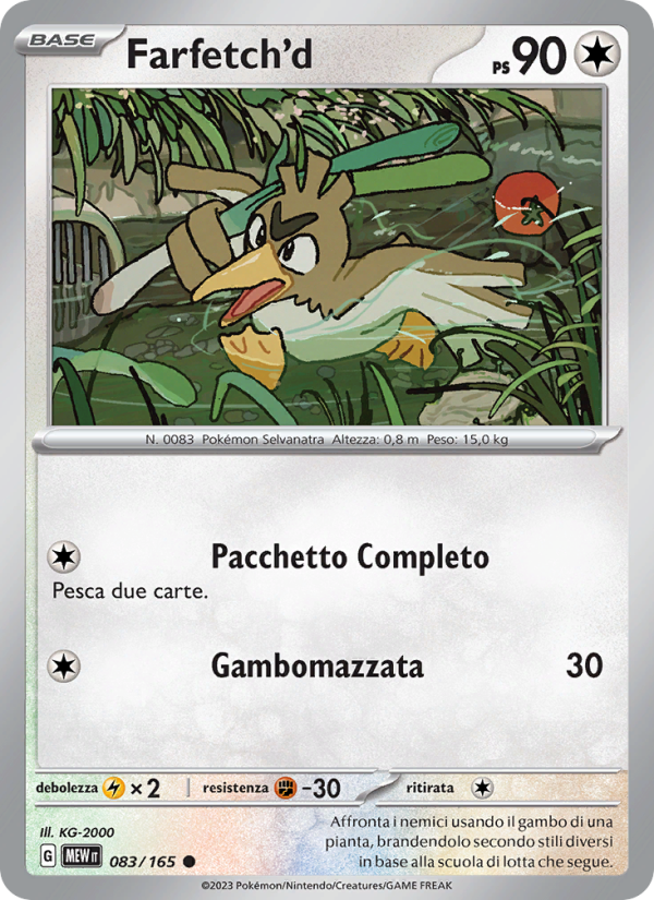 Farfetch'd 083/207 — 151 (Italian Pokémon TCG card)