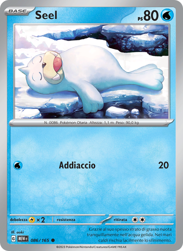 Seel 086/207 — 151 (Italian Pokémon TCG card)