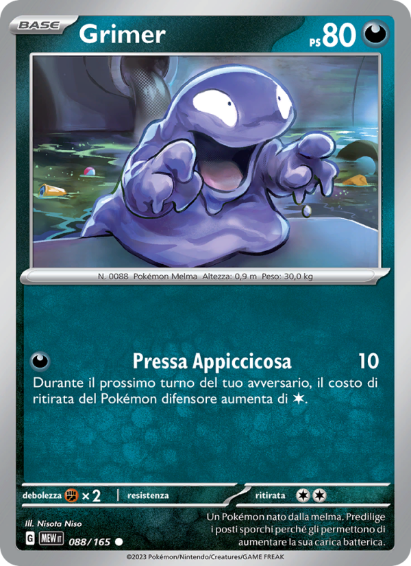 Grimer 088/207 — 151 (Italian Pokémon TCG card)