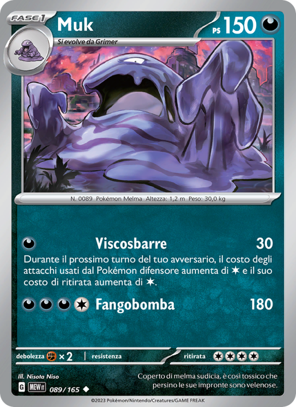 Muk 089/207 — 151 (Italian Pokémon TCG card)