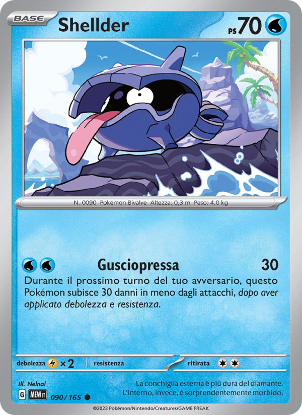 Shellder 090/207 — 151 (Italian Pokémon TCG card)