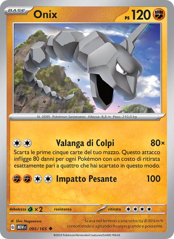 Onix 095/207 — 151 (Italian Pokémon TCG card)