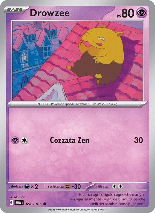 Drowzee 096/207 — 151 (Italian Pokémon TCG card)