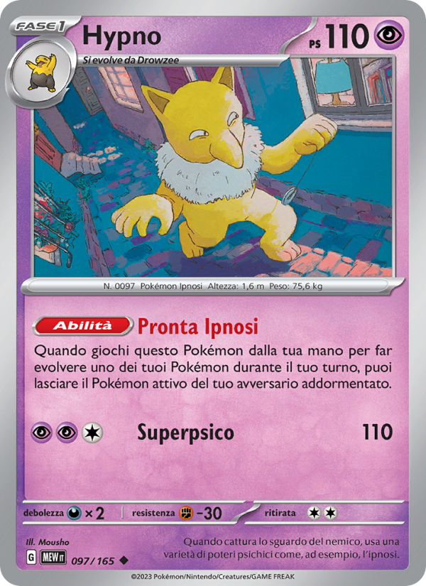 Hypno 097/207 — 151 (Italian Pokémon TCG card)