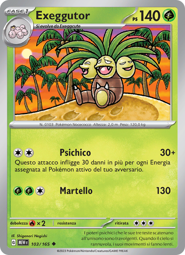 Exeggutor 103/207 — 151 (Italian Pokémon TCG card)