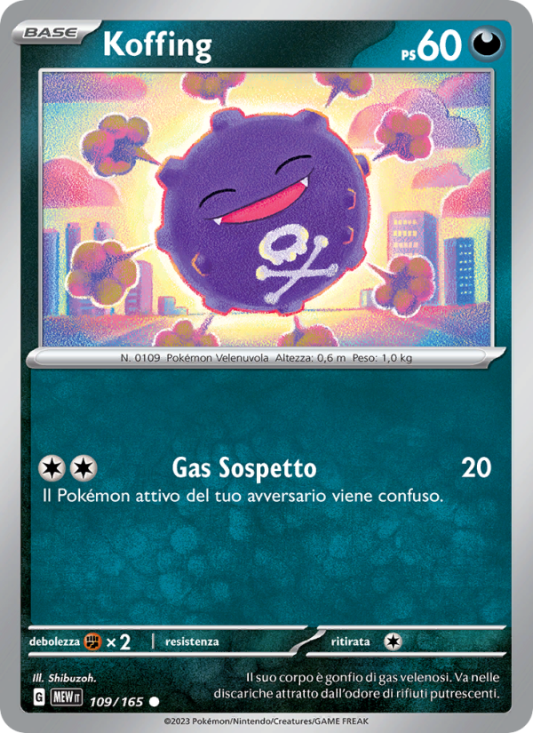 Koffing 109/207 — 151 (Italian Pokémon TCG card)