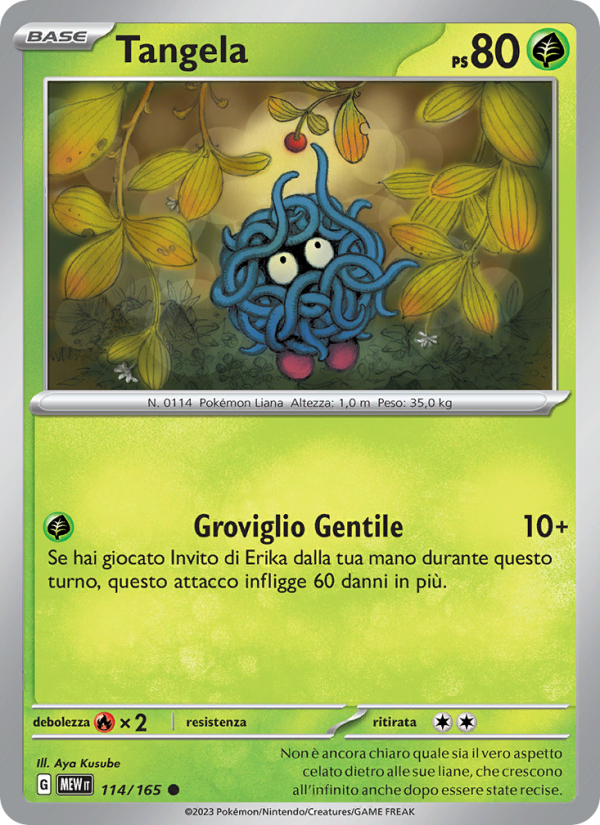 Tangela 114/207 — 151 (Italian Pokémon TCG card)