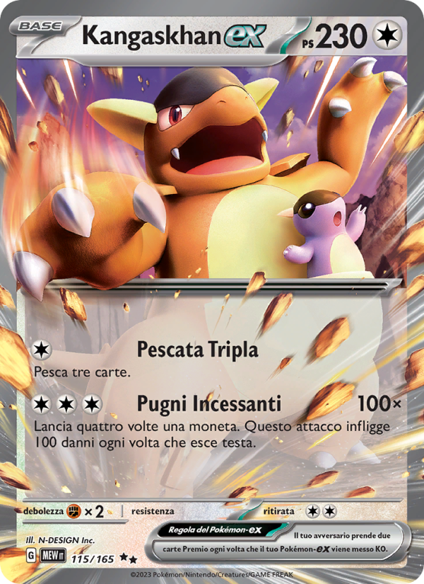 Kangaskhan-ex 115/207 — 151 (Italian Pokémon TCG card)