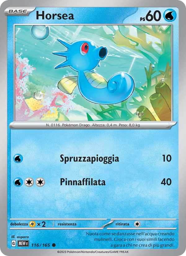 Horsea 116/207 — 151 (Italian Pokémon TCG card)