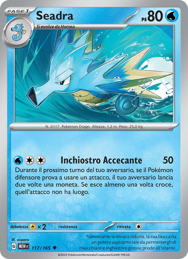Seadra 117/207 — 151 (Italian Pokémon TCG card)