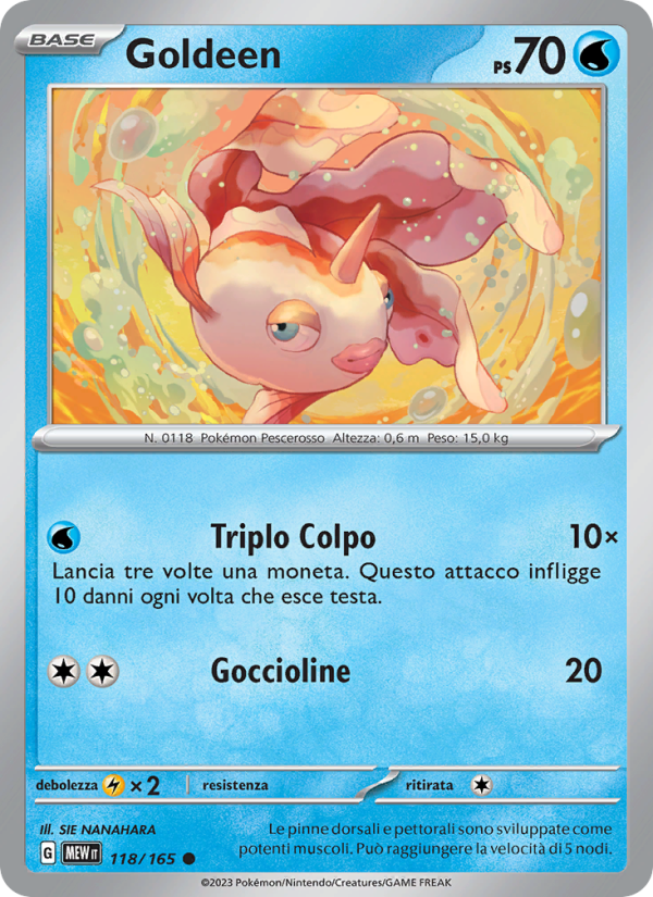 Goldeen 118/207 — 151 (Italian Pokémon TCG card)