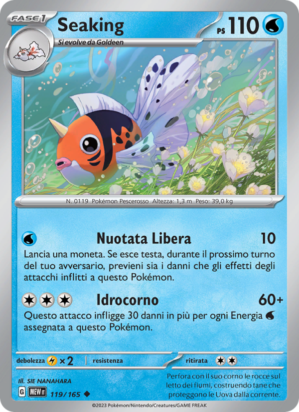 Seaking 119/207 — 151 (Italian Pokémon TCG card)