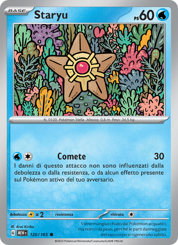 Staryu 120/207 — 151 (Italian Pokémon TCG card)