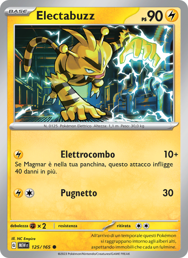 Electabuzz 125/207 — 151 (Italian Pokémon TCG card)