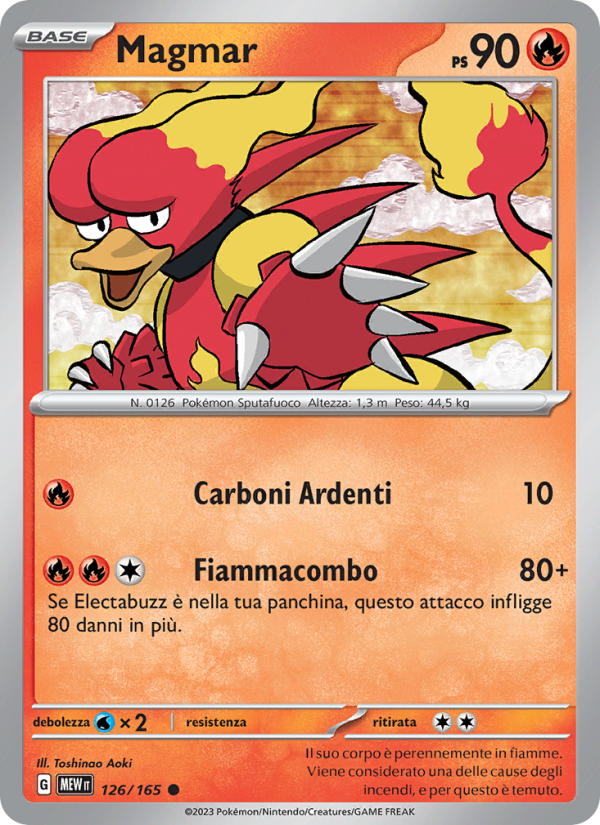 Magmar 126/207 — 151 (Italian Pokémon TCG card)
