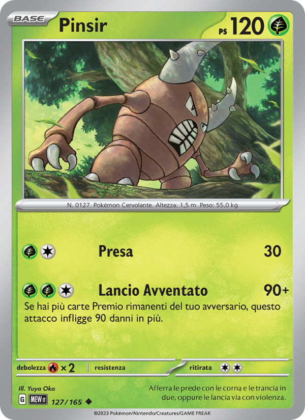 Pinsir 127/207 — 151 (Italian Pokémon TCG card)