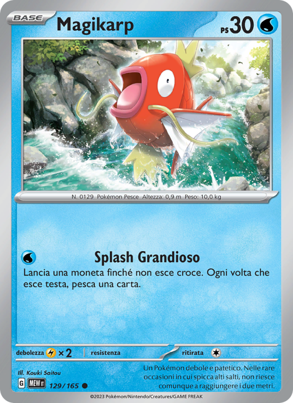 Magikarp 129/207 — 151 (Italian Pokémon TCG card)