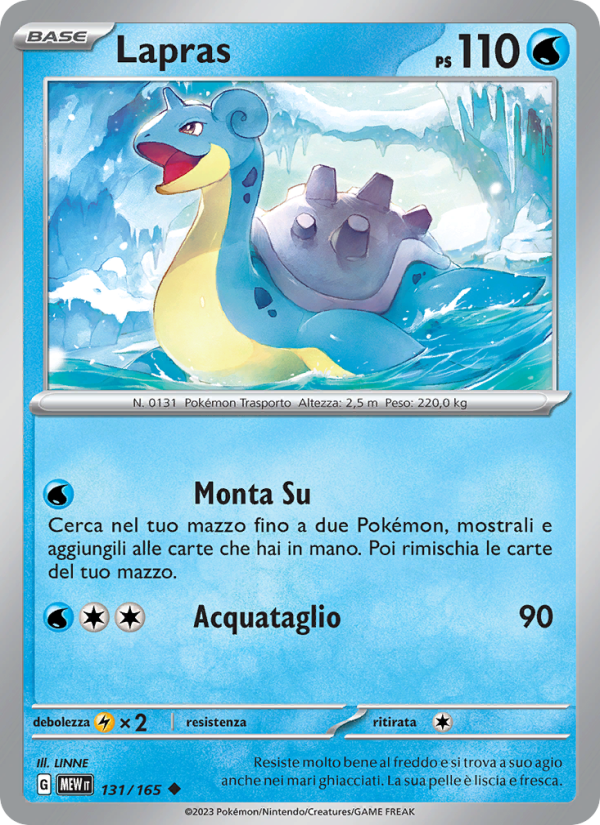 Lapras 131/207 — 151 (Italian Pokémon TCG card)